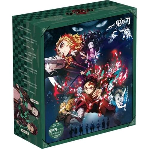 Anime Demon Slayer: Kimetsu no Yaiba Toy Gift BOX Poster Keychain Postcard Water Cup Bookmark Storage Box toy gift