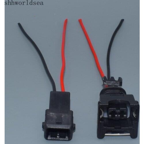 Shhworldsea Automobile Connector Fuel Injector Connector Sensor Plug 2P Female Male Connector