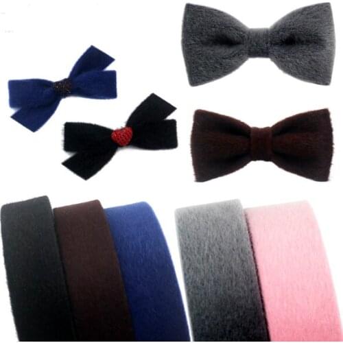 Velvet Solid Layering Cloth Ribbons Fabric (5M Discontinuous)Bow-knot Crafts Home Packing Gift DIY,5Yc19401