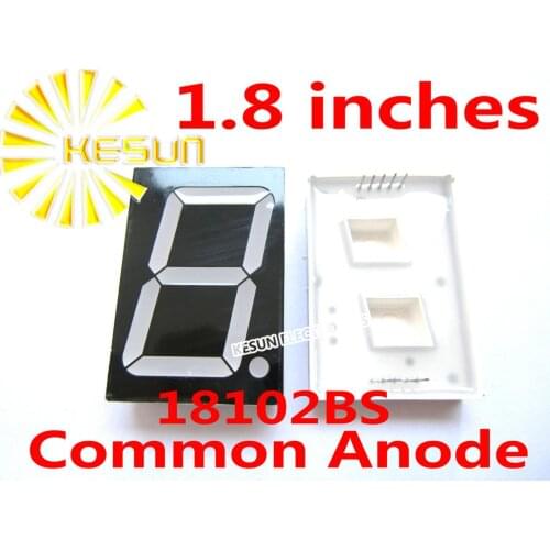 FREE SHIPPING 5PCS x 1.8 inches Red Blue Green White 18102BS 18102AS Common Anode/Cathode Single Digital Tube LED Display Module