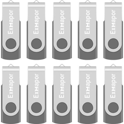 32GB Flash Drive, Exmapor USB Flash Drive 4 GB X 10 Bulk Memory Stick 16GB Jump Drive 8GB External Drives USB Stick USB Storage