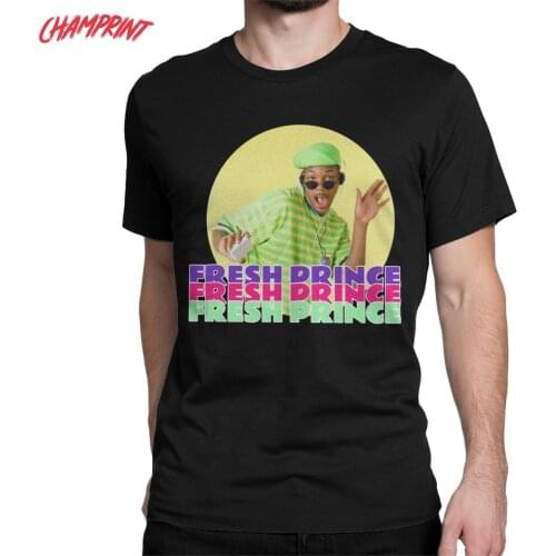 Vintage The Fresh Prince Of Bel Air Will Smith T-Shirt for Men 100% Cotton T Shirts Short Sleeve Tee Shirt Gift Idea Clothes