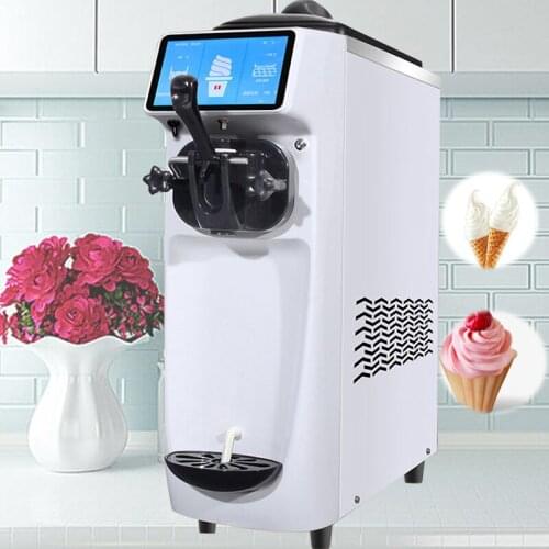 Commercial Electric Ice Cream Maker Soft Serve Ice Cream Maker Machine Desk Top Ice Cream Machine LCD Display