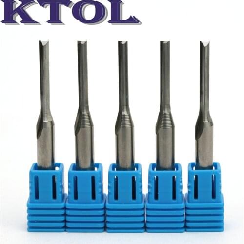 6.35*3.175*22MM 2 Flutes CNC End Mill Carbide Router Bit Blade Straight Cutter 10pcs/set MDF Foam CNC Mill Plywood Cutting Tools