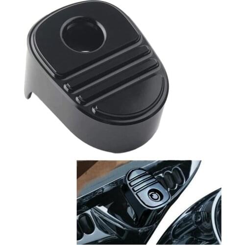 AU05 -Tri Line Ignition Switch Lock Cover for Electra Glide Road Glide Street Glide Tri Glide Ultra Limited 2014-2018 Black