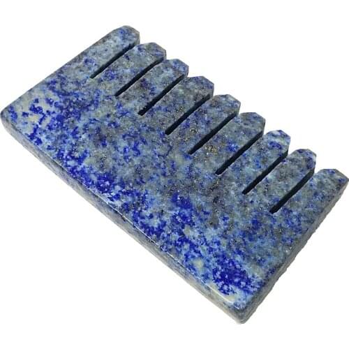 Lapis Lazuli Jade Stone Head Massager Guasha Massage Comb Healing Stone Scraping Board