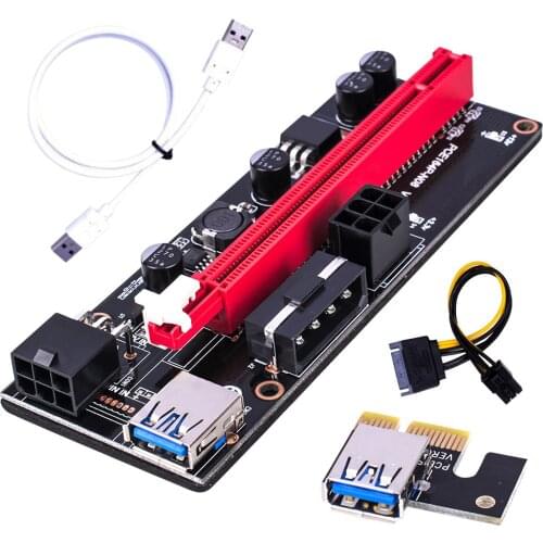 PCI-E Riser VER009S PCI-E Pcie Express 1x To 16x Riser Card Adapter ETH Mining Cable Mining Riser Professional For Video Card