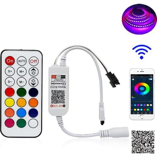 10pcs 21 key LED Pixel Strip Light Controller Bluetooth-compatible Wireless Music Controller for 1903 WS2811 WS2812B strip