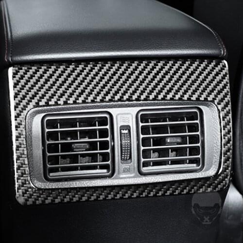 Genuine Carbon Fiber Car Armrest Rear Air Outlet Frame Cover Trim Decal Fit For Toyota 4runner 2010-2020 Car Styling