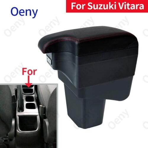 For Suzuki Vitara Armrest Retrofit parts dedicated Car Armrest Center Storage box car accessories Interior USB Easy to install