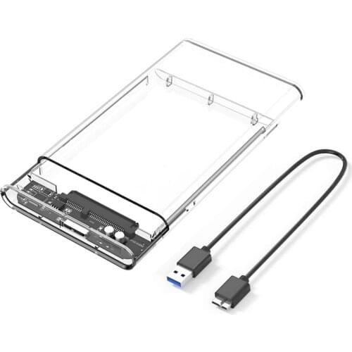 Hard Disk Box Transparent Protective HDD Enclosure Notebook SATA Mechanical SSD Protection Case Cover Computer Accessories