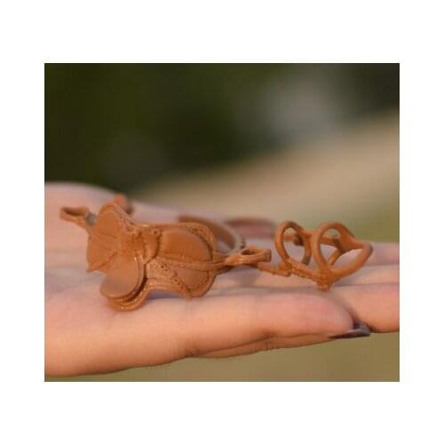 PVC figure Doll model toy horse sadle