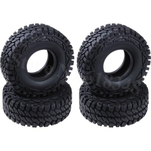 4Pcs 1.9 RC Crawler Tires With Foam Inserts 114mm / 4.48" Diameter For 1/10 Scale Traxxas TRX4 Axial SCX10 Tyres Replacement