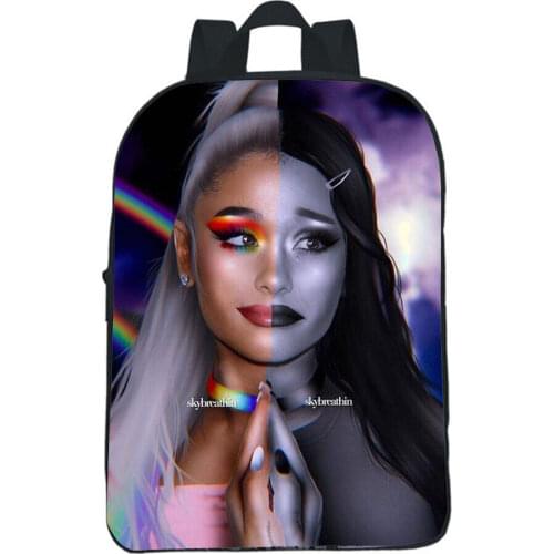 Ariana Grande School Bag Boy Girl Bag Kindergarten Daily Small Backpack Star Singer Print Bookbag Cartoon Knapsack Mochila