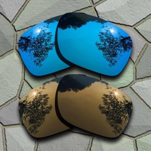 Sky Blue&Bronze Copper Sunglasses Polarized Replacement Lenses for Oakley Holbrook