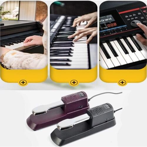 SP-08 Piano Sustain Damper Pedal MIDI Keyboard Sustain Pedal for Electric Piano Electronic Keyboard Organ
