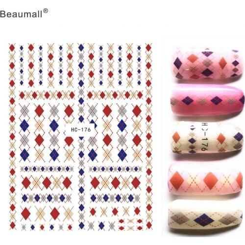 Fashion Type Nails Art Manicure Back Glue Decal Decorations Nail Sticker For Nails Tips Beauty