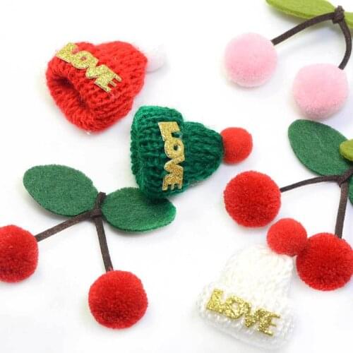 10pcs Kawaii Cherry Flatback Buttons Embellishment Jewelry Making for Hair
