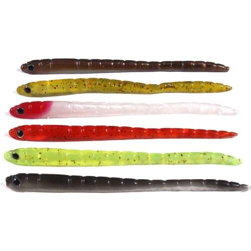 10pcs/lot soft lure Colored worms and earthworms 1.7g/9cm artificial Wobbler Rubber Bionic