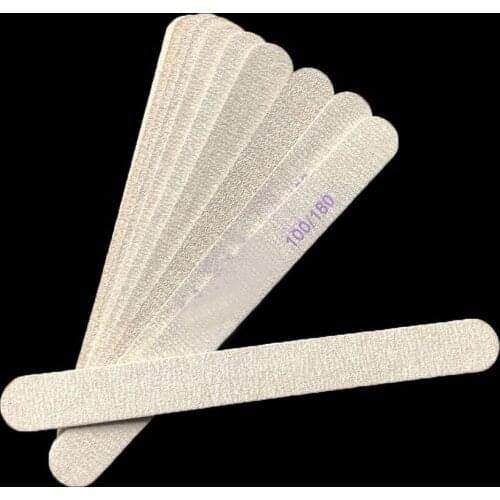 100 pcs high quality Strong Thick Wood Nail Files 100/180 Lima Buffer Manicure Wood Sanding Nails Files