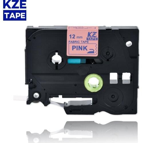 12mm*3m Tze-FAE3 Blue on Pink Laminated Label Tape Fabric Iron-on Label Tapes Tze FAE3 tze FAE3 tze-FAE3 for P-touch PT