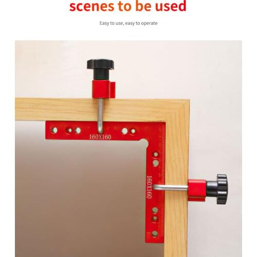 2pcs 90 Degrees L-Shaped Auxiliary Fixture Splicing Board Positioning Panel Fixed Clip Carpenters Square Ruler Woodworking Tool