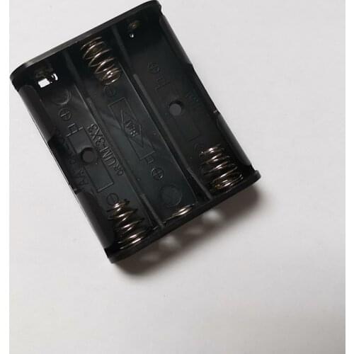 3 X 1.5V AA Battery Clip Black Holder With Pins Storage Box Container 3 Slots For 3*AA 4.5V Batteries Plastic Case