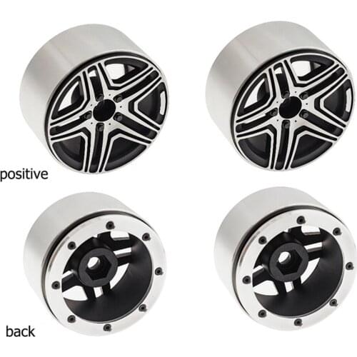 4pcs 2.2 inche Metal Beadlock Wheels Rims for 1/10 Traxxas TRX6 G63 6X6 TRX4 G500 RC Crawler Car Accessories