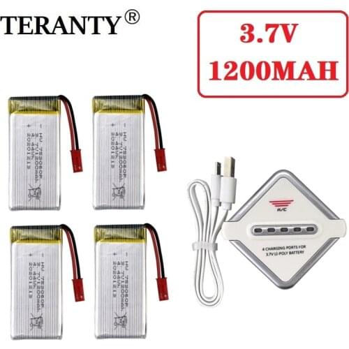 3.7V 1200mah lipo battery +charger for SP650 aerial photography UAV quadcopter spare parts remote control helicopter battery