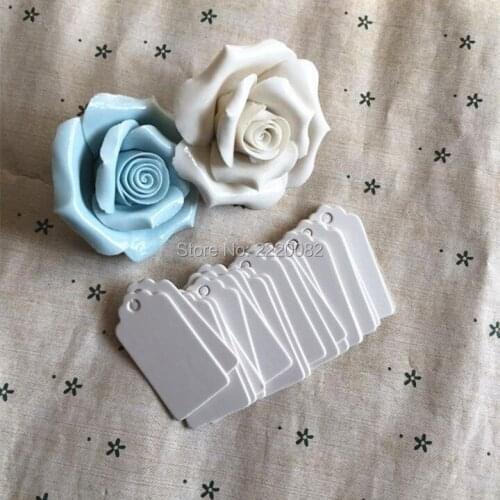 Free shipping 500 pcs a lot 2x4cm cute blank white paper hang tag/cake gift price tags/earring tags/clothing hang tags/labels
