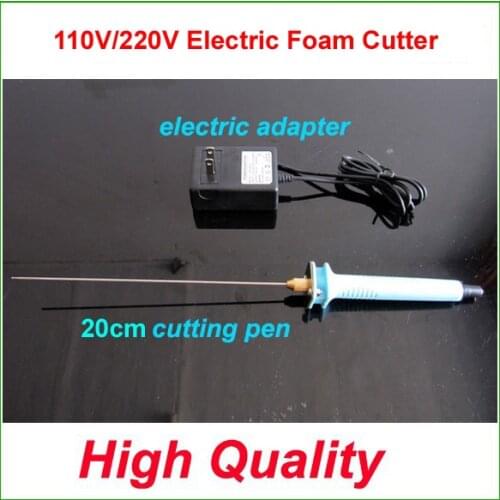 Free shipping Electric Foam Cutter 20cm Hot Knife Styrofoam Cutting Pen+ Electronic Voltage Transformer Adapter