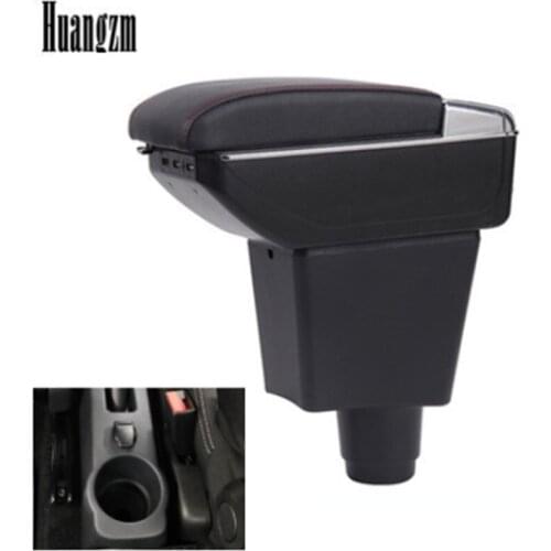 For Renault Logan central Store content Storage box Double layer armrest box with Ashtray Cup holder accessories Russian version