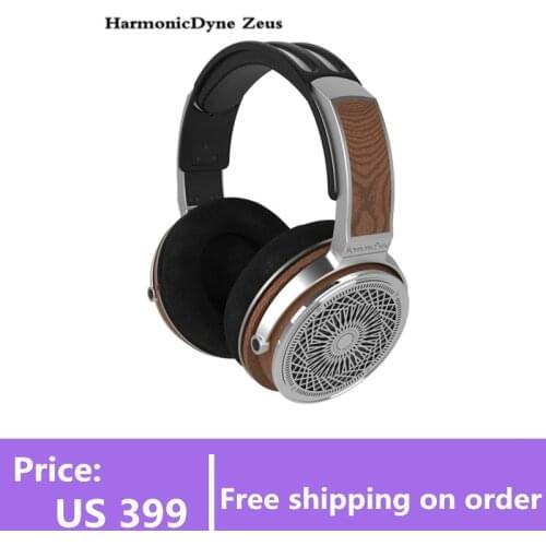 HarmonicDyne Zeus Over Headphone Headset Acoustic 50mm Dynamic Hifi Music Monitor Audiophile Musician Stereo MMCX Headset