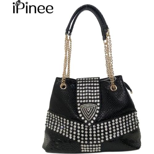 IPinee Rhinestone Chain Crossbody Bags For Women 2020 Shoulder Messenger Bag Lady Luxury Handbags