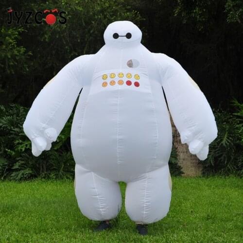 JYZCOS Purim Halloween Inflatable Costume Party Cosplay Costume Men Women Adult Snowman Bay White Max Mascot Blowup Fancy Dress