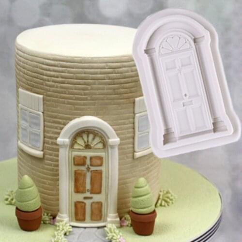 Classic Door Molds Fondant Cake Decorating Tools Silicone Molds Sugarcraft Chocolate Baking Tools for Cakes Gumpaste Form