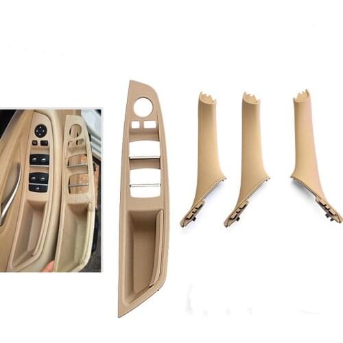 Left Hand Drive LHD For BMW 5 series F10 F11 Gray Beige Black Car Interior Inner Door Handle Panel Pull Trim Cover