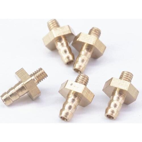 LOT 5 Hose Barb I/D 3mm x M3 Metric Male Thread Brass coupler Splicer Connector fitting for Fuel Gas Water