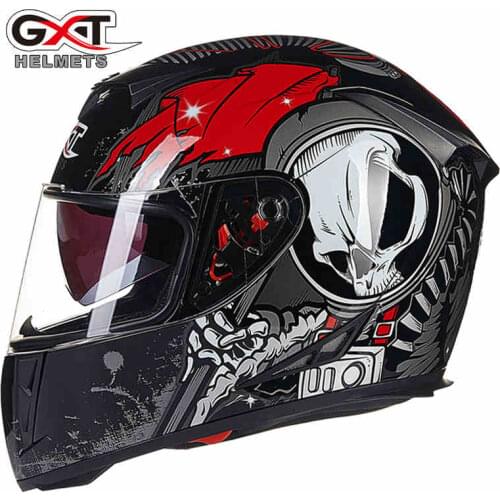 GXT Motorcycle Helmet Men Full Face Skull Scooter Capacetes Motorbike Full Face Cover Motor Bike Helmets