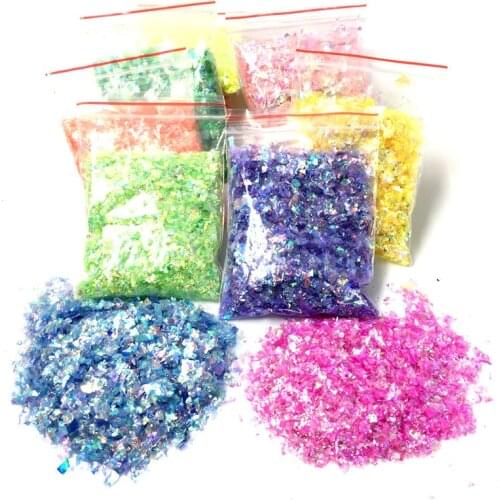 15g Irregular Shell Candy Paper Sequin DIY Nail Flakes Colorful Paillette Glitter Nail Art Sequins for 3D Nail Art Decoration