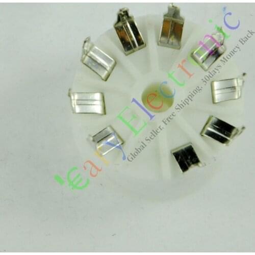 Wholesale and retail 8pc 9PIN PCB ceramics VACCUM TUBE SOCKET SAVER FOR 12AU7 12AX7B ECC83 radio HIFI free shipping