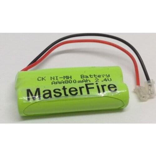 MasterFire Original AAA 2.4V 800mAh Ni-MH Rechargeable Battery NiMH Batteries Pack With Plugs For Cordless Phone