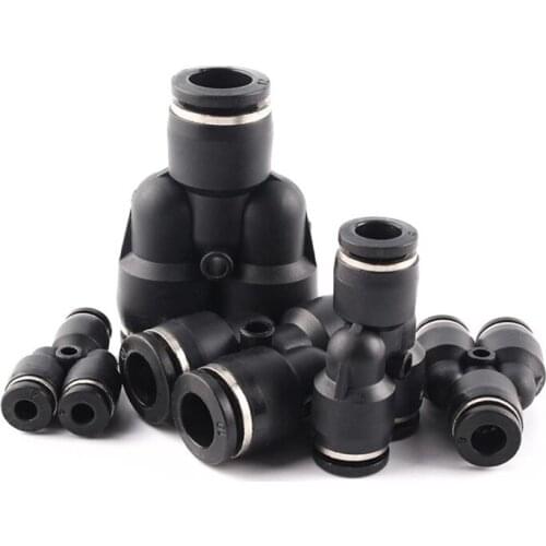 Pneumatic Quick Connector Y-type Three-way PY-4/6/8/10/12 Trachea Fittings Quick Plug Connector Pneumatic Components