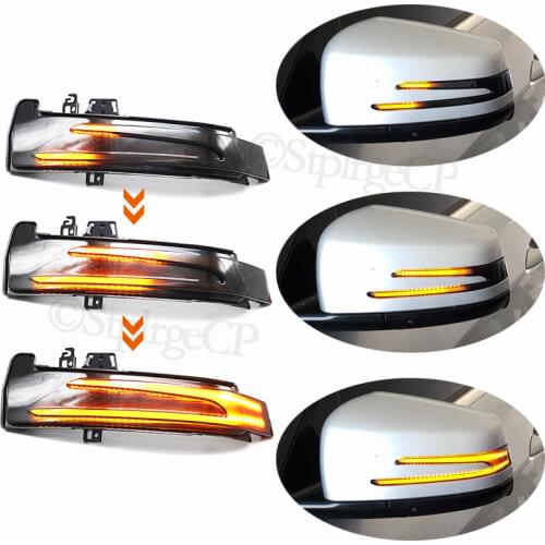 Dynamic turn signal LED rearview mirror streamer light For Mercedes Benz A B C E S CLA GLA GLK Class W176 W246 W212 W204 W221