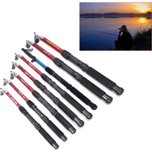 Fishing Rod Fiberglass Casting 1.5-4.5m Tackle Telescopic Spinning Portable N58B
