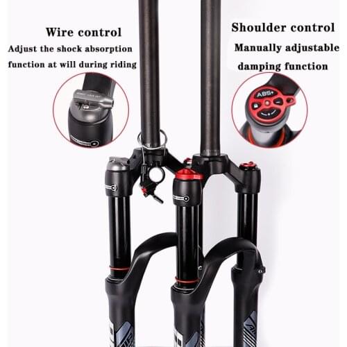 BLOOKE MTB bicycle front fork oil spring wire control with rebound adjustment MTB front suspension 26/27.5 quick release bicycle