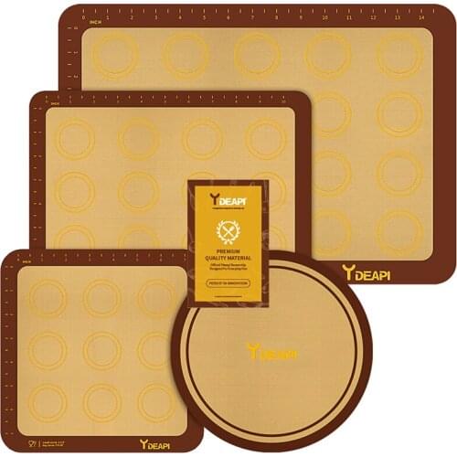 YDEAPI Silicone Macaron Baking Mat - for Bake Pans - Macaroon/Pastry/Cookie Making - Professional Grade Nonstick