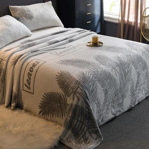 Winter Thickened Throw Blanket Coral Fleece Baby Adult Throw Blanket Thick Warm Decoration Nordic Style Home Textile Bedding