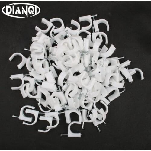 20 MM Circle Path Circle cable clips cable nail wire clips 100PCS/bag 20mm cable clips Round white Y20