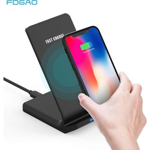 FDGAO 15W Qi Wireless Charger Quick USB C Stand for iPhone 11 Pro Max X XS XR 8 Samsung S10 S9 S8 QC 3.0 Fast Charging Station